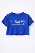 Cutie On Duty™ Main Character Crop Tee