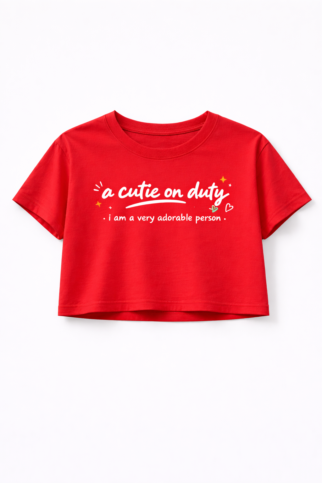 Cutie On Duty™ Main Character Crop Tee